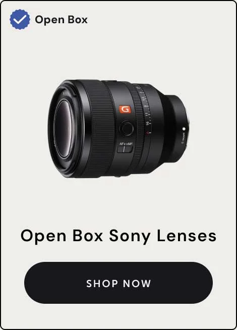 Open Box Sony Lenses - Shop Now - Image of a Sony Lens