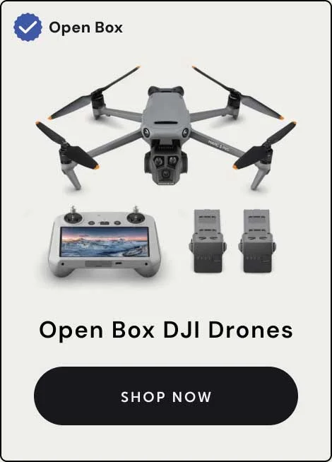 Open Box DJI Drones - Shop Now - Image of a DJI Drone Set