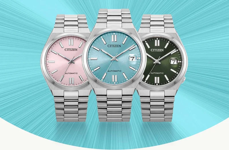 Now in 37mm, with three new dial colors—light blue, dark green, and pink.