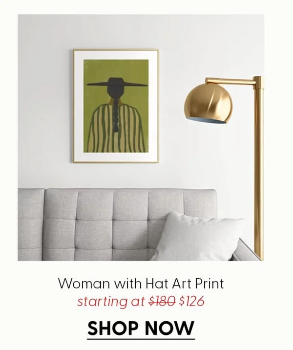 Woman with Hat Art Print