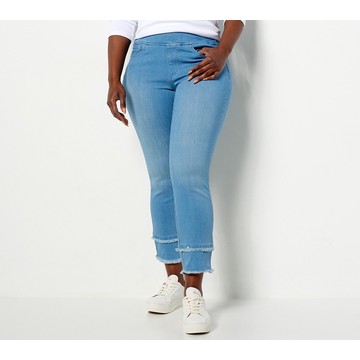Belle by Kim Gravel TripleLuxe Reg Denim Cropped Straight-Leg
