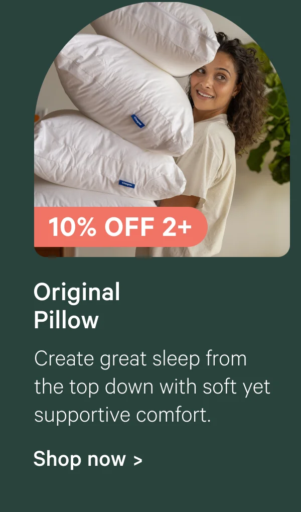 Original Pillow; Create great sleep from the top down with soft yet supportive comfort.