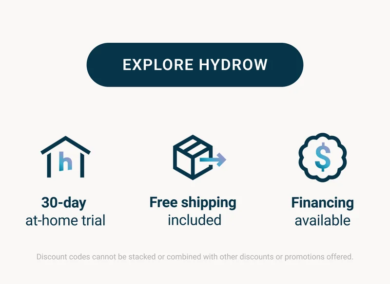 Explore Hydrow. 30-day at-home trial. Free shipping included. Financing available. *Code valid for 30 days on full-price Hydrow Rower or Hydrow Wave Rower only; restrictions apply.