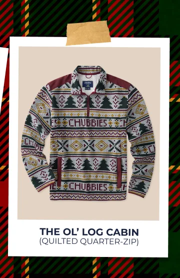 Quilted Quarter-Zip: The Ol' Log Cabin