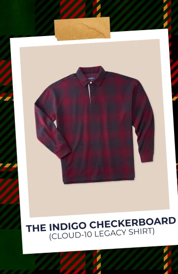 Cloud-10 Legacy Shirt: The Indigo Checkerboard
