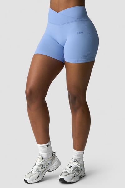 Image of Ignite Seamless V-waist Shorts Soft Blue