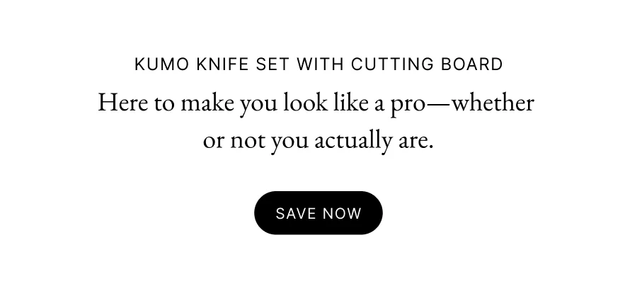 Kumo Knife Set with Cutting Board Here to make you look like a pro—whether  or not you actually are.