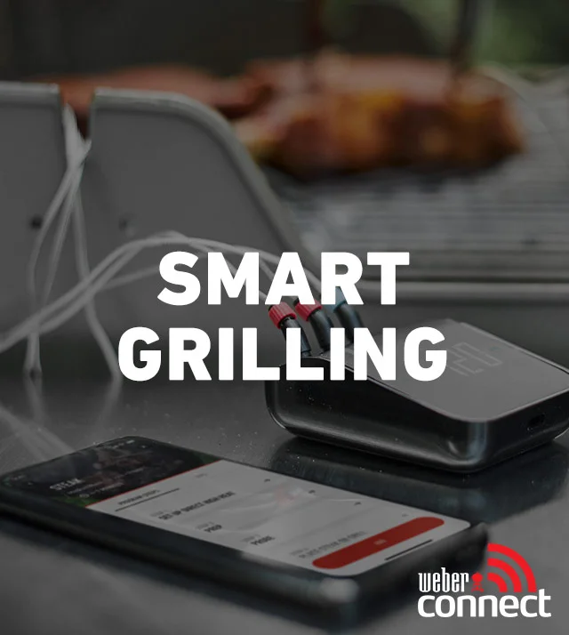 image of smartphones and the weber connect smart grilling hub