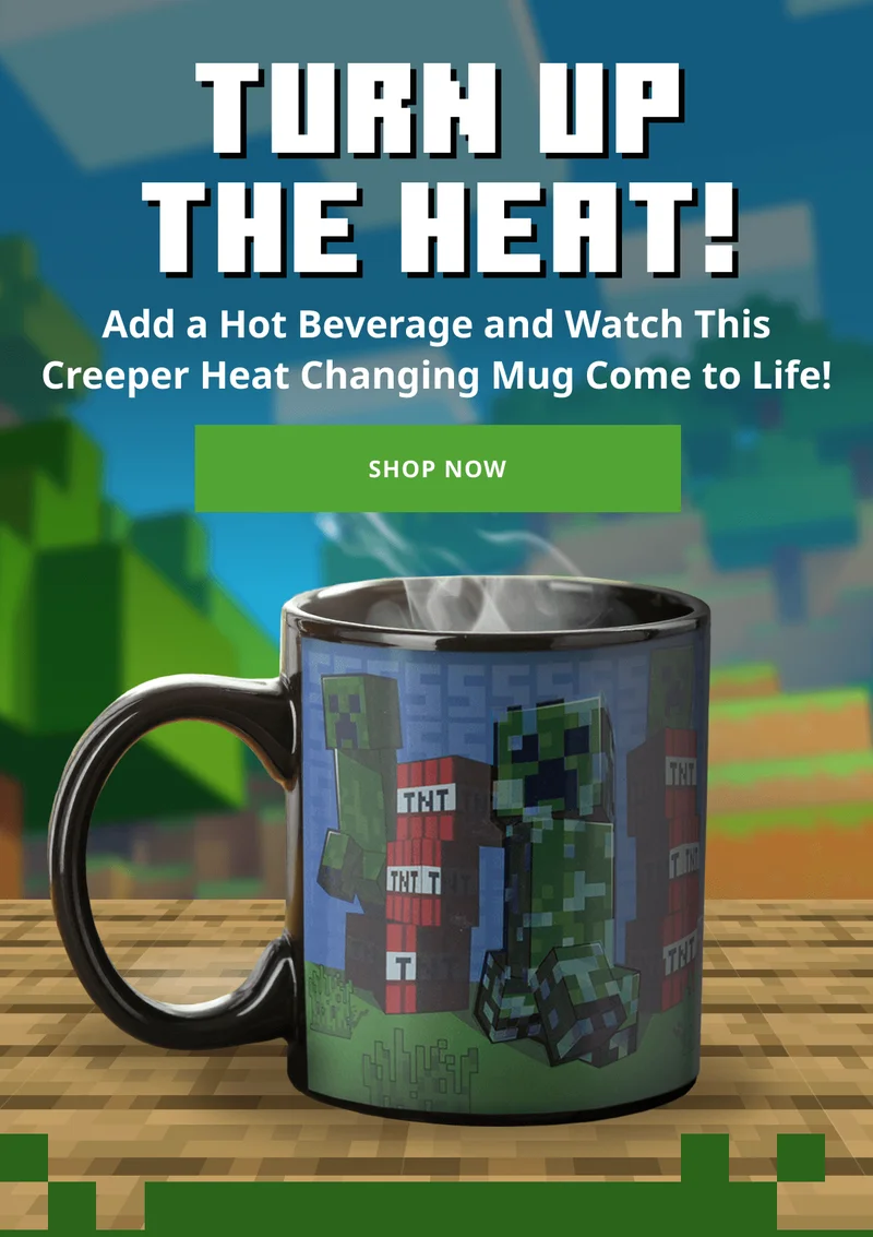 TURN UP THE HEAT with a Creeper Heat Changing Mug!