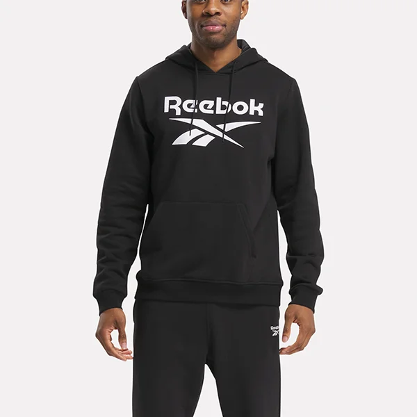 Reebok Identity Fleece Stacked Logo Pullover Hoodie