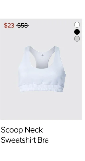 Scoop Neck Sweatshirt Bra