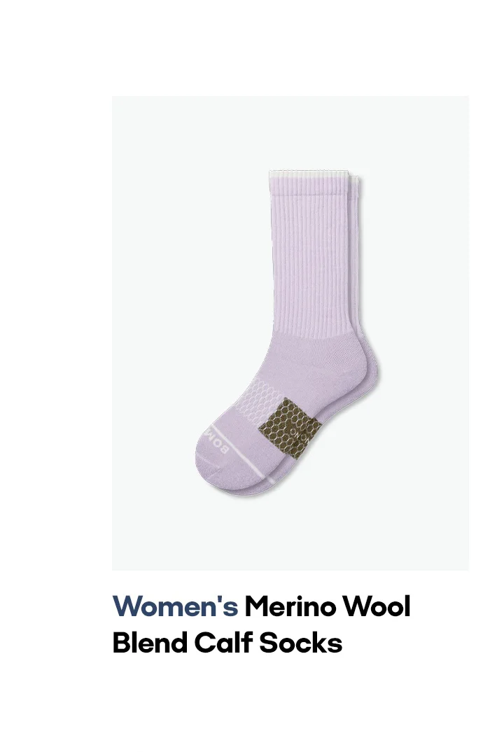 Women's Merino Wool Blend Calf Socks