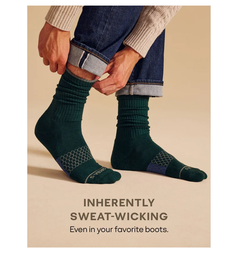 INHERENTLY SWEAT-WICKING. Even in your favorite boots.