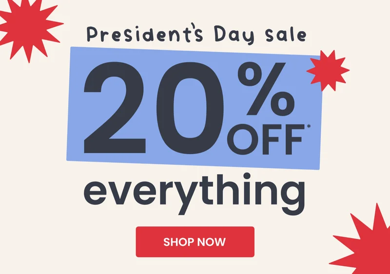 President's Day sale 20% OFF