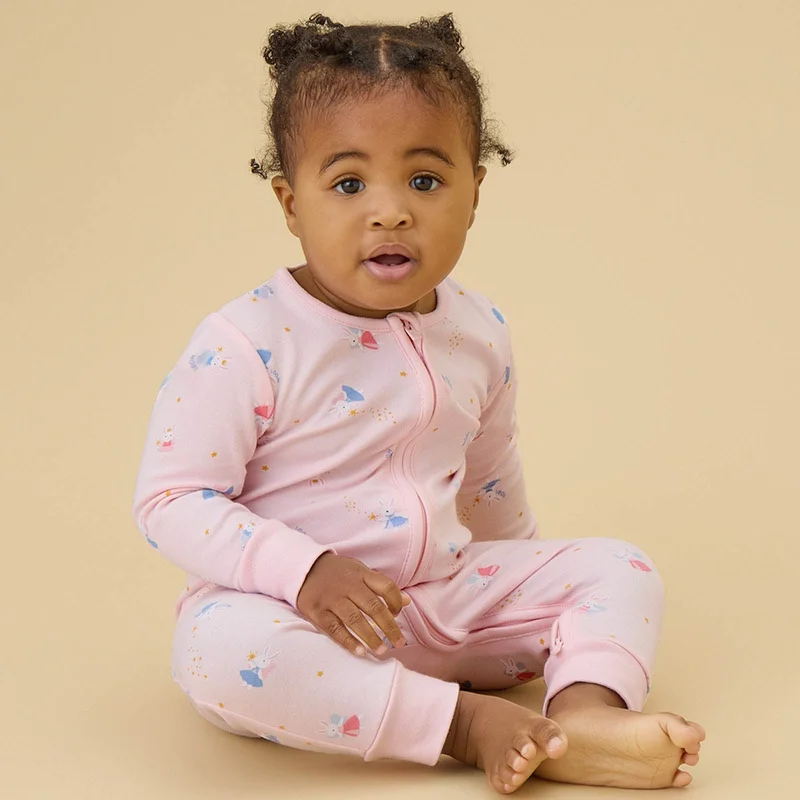 Image of Enchanted Bunnies Clever Zip Romper