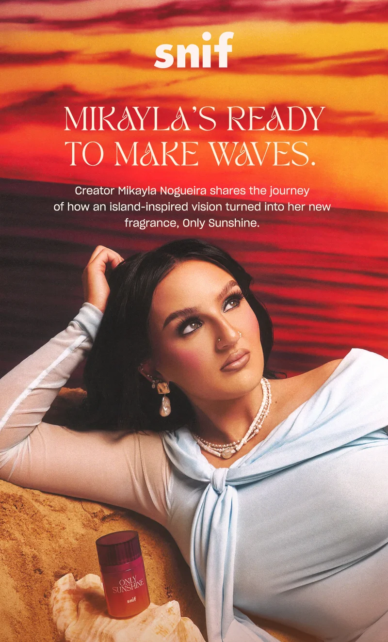 Creator Mikayla Nogueira shares the journey of how an island-inspired vision turned into her new fragrance, Only Sunshine.
