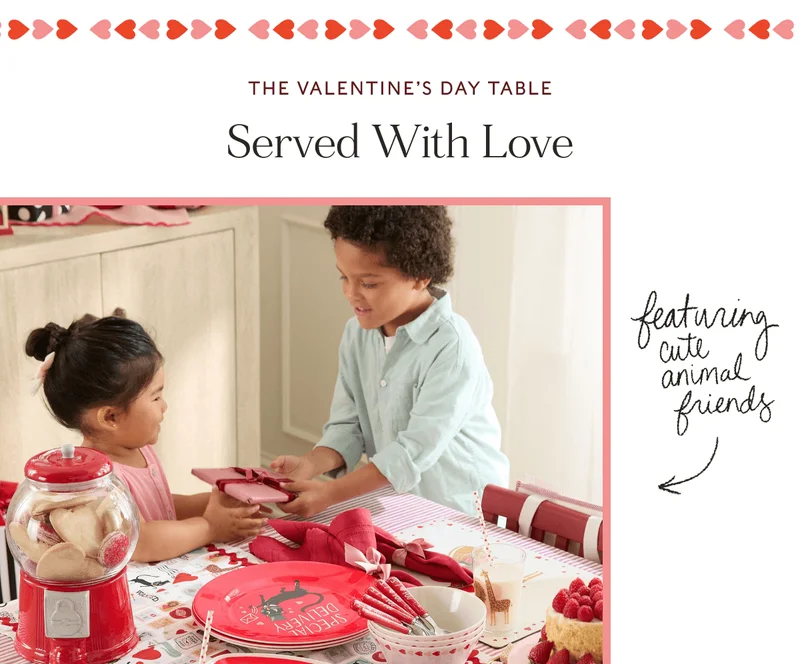 THE VALENTINE'S DAY TABLE - Served With Love - featuring cute animal friends