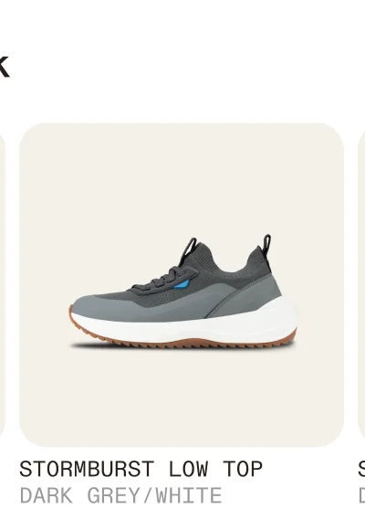 Stormburst Low Top Dark Grey/White