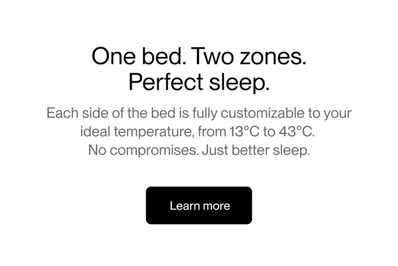 One bed. Two zones. Perfect sleep.