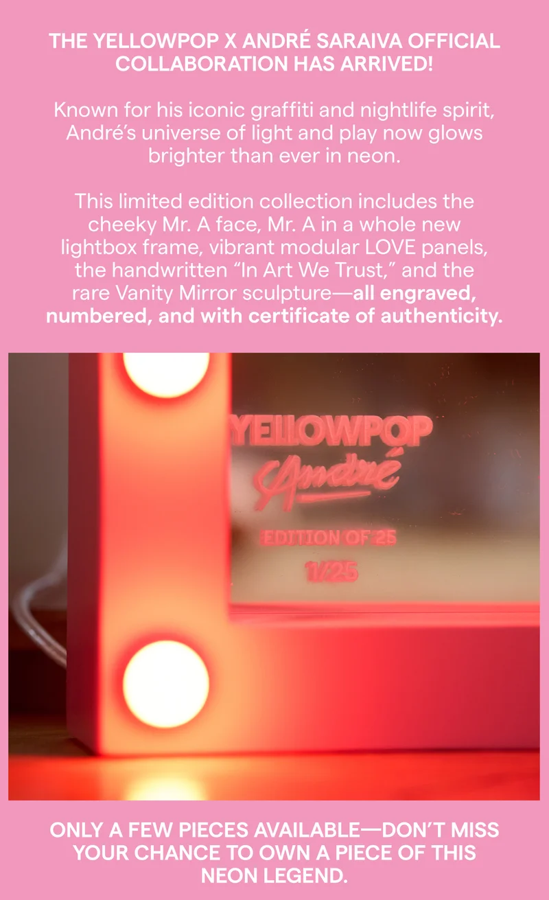 Only a few pieces available—don’t miss your chance to own a piece of this neon legend.