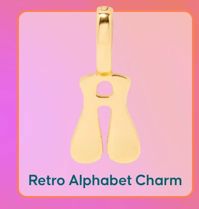 Retro Alphabet Charm