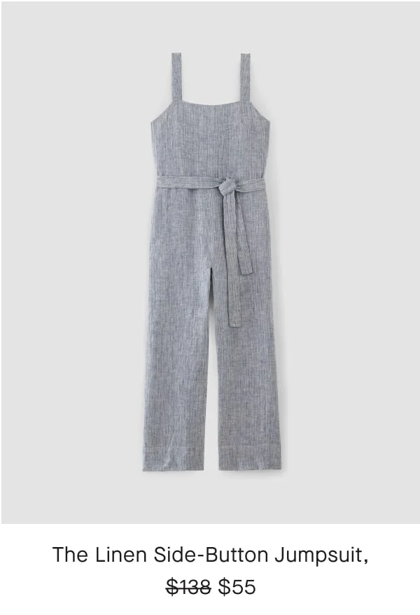 [IMAGE]The Linen Side-Button Jumpsuit