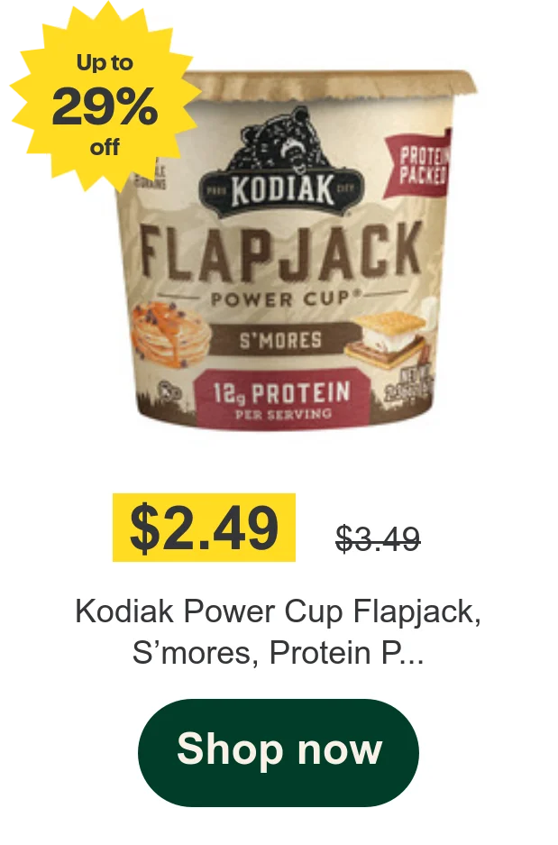 Kodiak Power Cup Flapjack, S’mores, Protein P...