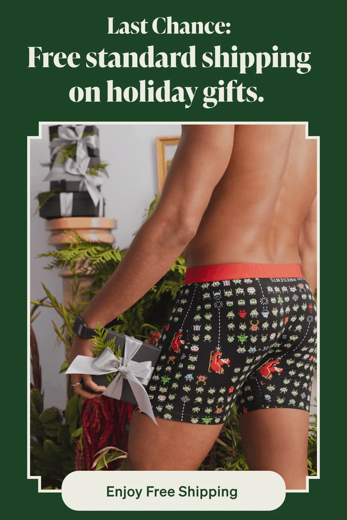Last Chance: Free standard shipping on holiday gifts.