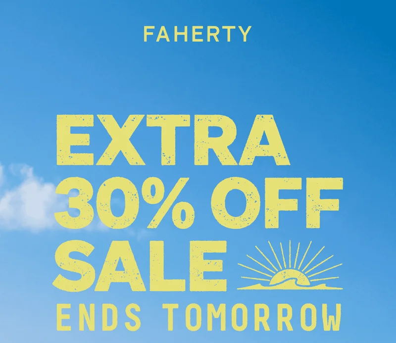 Extra 30% Off Sale Ends Tomorrow