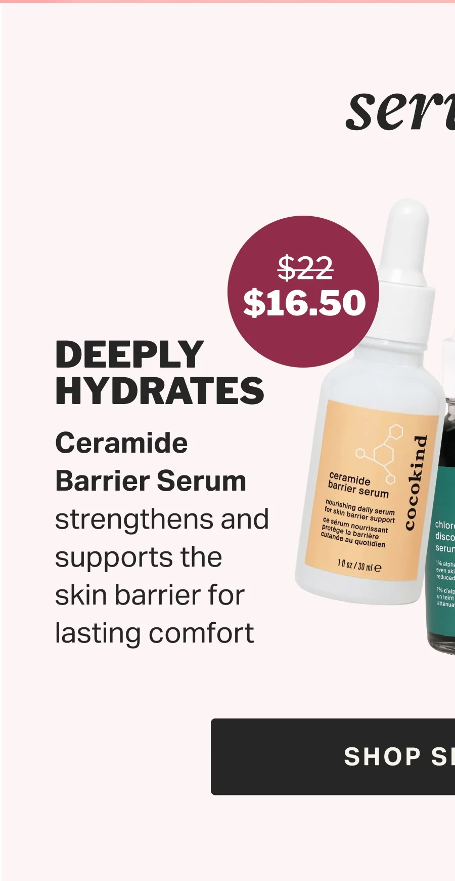 Ceramide Barrier Serum strengthens and supports the skin barrier for lasting comfort