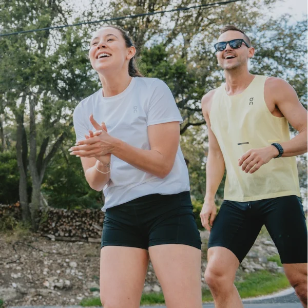 Runners wearing On running gear