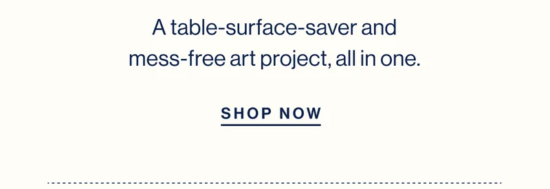 A table-surface-saver and mess-free art project, all in one.