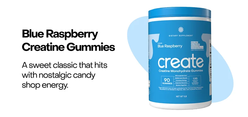 Blue Raspberry Creatine Gummies