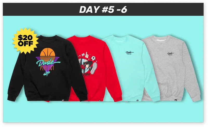 DAY 5-6: $20 Off Crewnecks