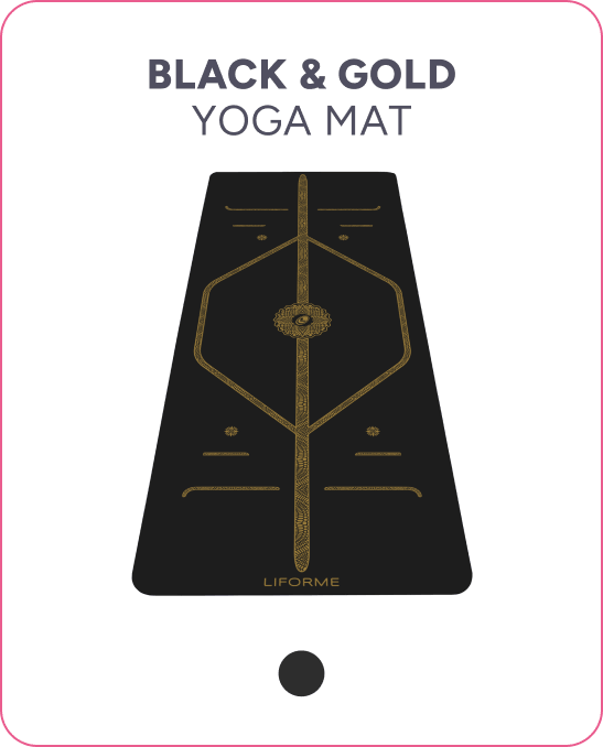 Black & Gold Yoga Mat