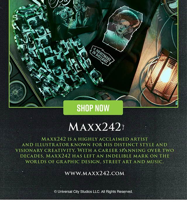 Shop Now. Maxx242 is a highly acclaimed artist and illustrator known for his distinct style and visionary creativity. With a career spanning over two decades Maxx242 has left an indelible mark on the worlds of graphic design street art and music. Visit his website at maxx242.com