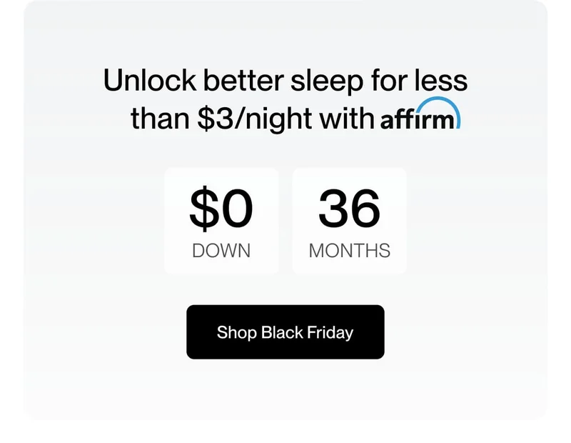 Unlock better sleep for less than $3/night with affirm