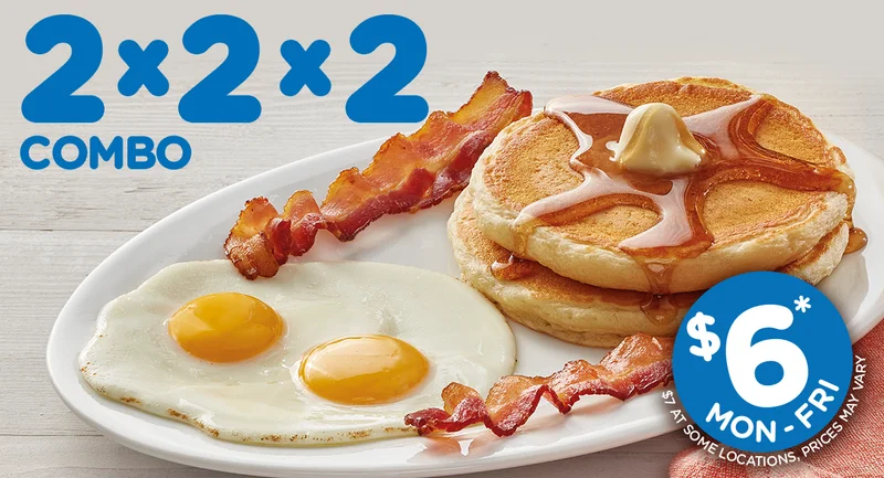 2x2x2 COMBO $6 MON-FRI, $7 AT SOME LOCATIONS, PRICES MAY VARY