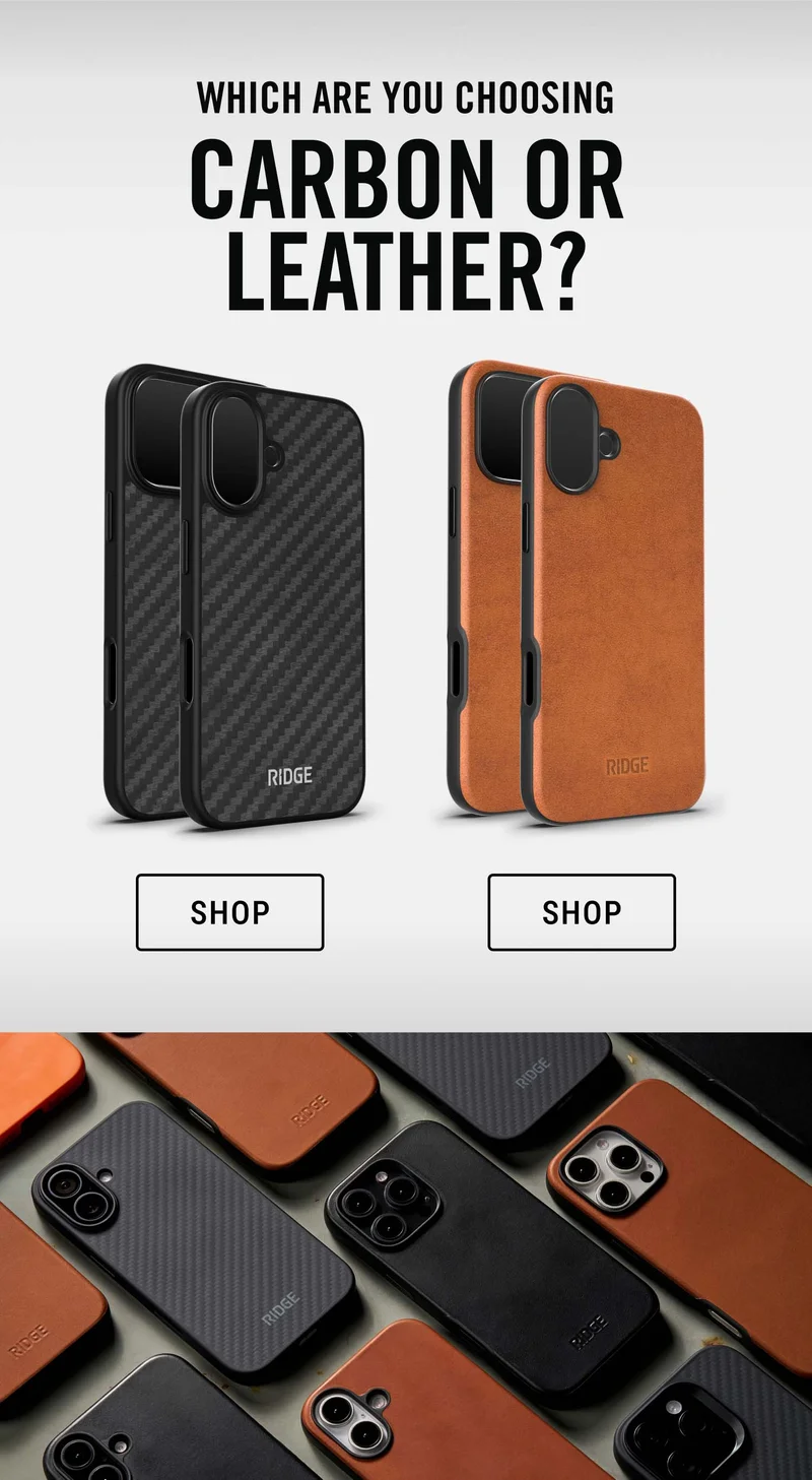 Carbon or Leather? | Shop Cases