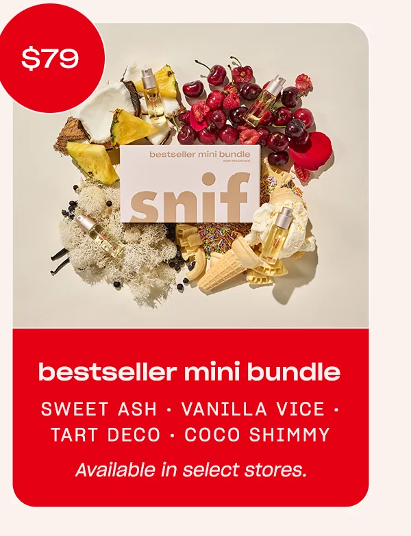 bestseller mini bundle sweet ash • vanilla vice • tart deco • coco shimmy Available in select stores.