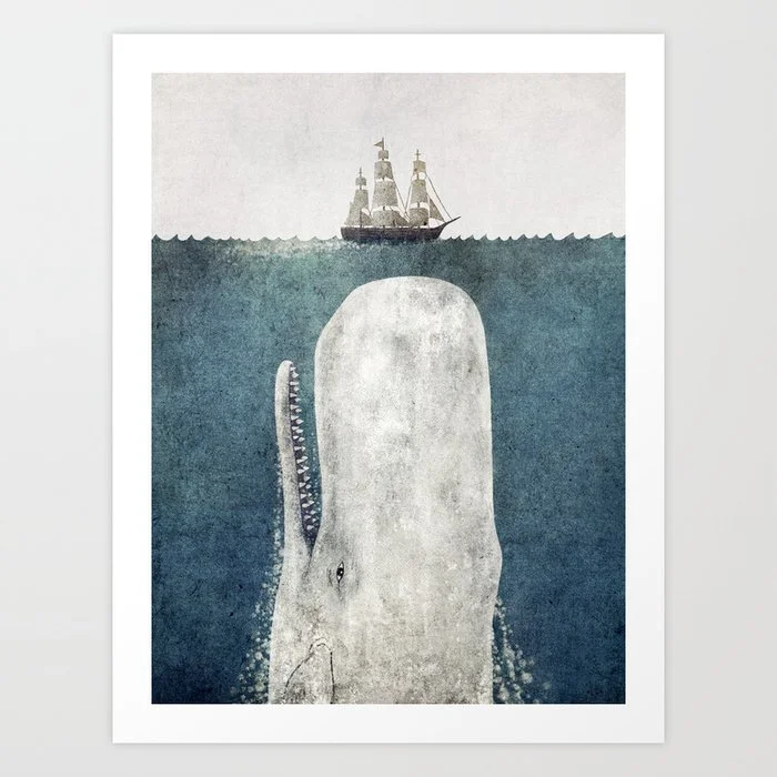 The White Whale Art Print Art Print
