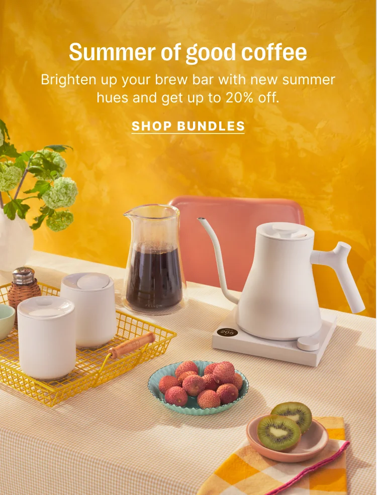 Summer of good coffee - brighten up your brew bar with new summer hues and get up to 20% off - shop bundles
