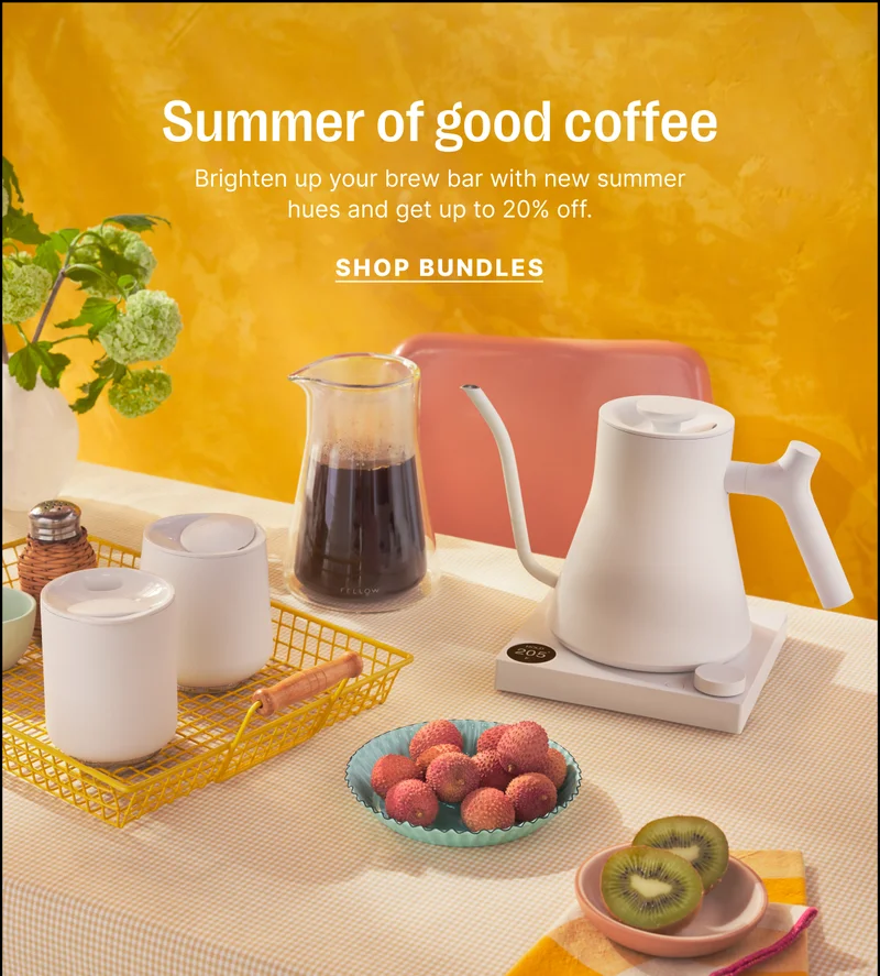 Summer of good coffee - brighten up your brew bar with new summer hues and get up to 20% off - shop bundles