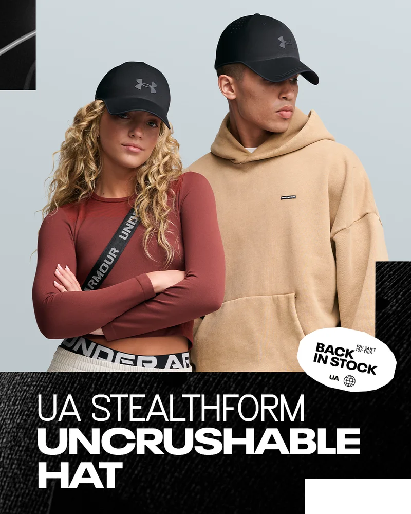 BACK IN STOCK | UA STEALTHFORM UNCRUSHABLE HAT
