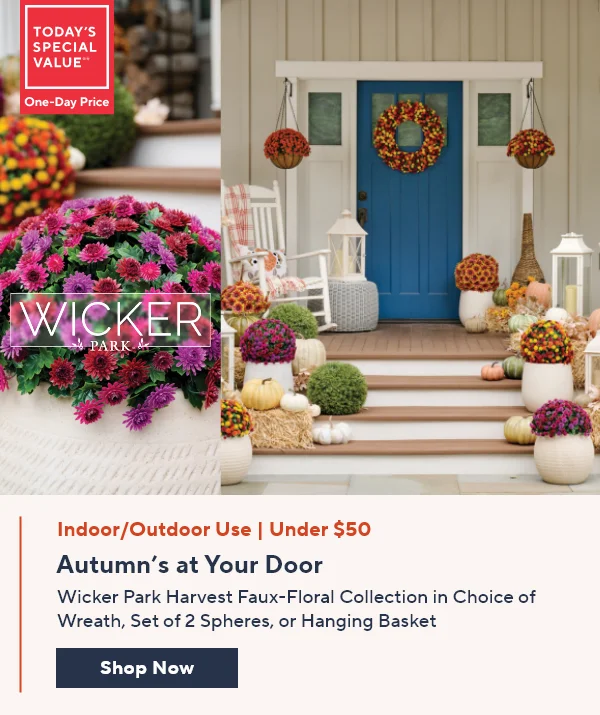 Wicker Park Indoor/Outdoor Harvest Faux FloralCollection