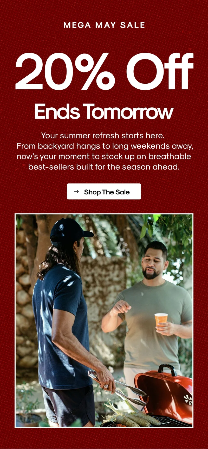 Mega May Sale 20% Off Ends Tomorrow