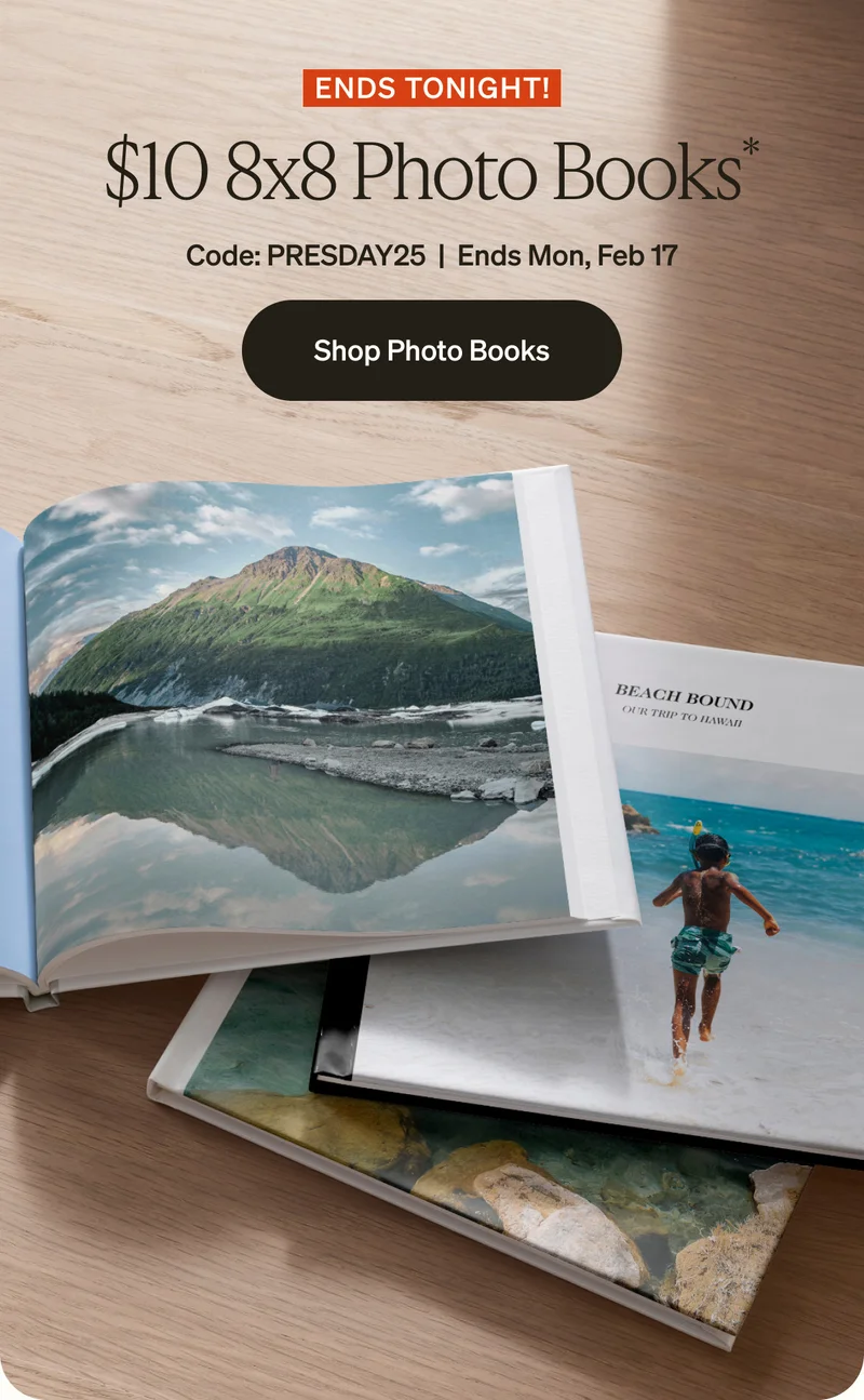 $10 8x8 or $15 8x11 Photo Books Ends Tonight!