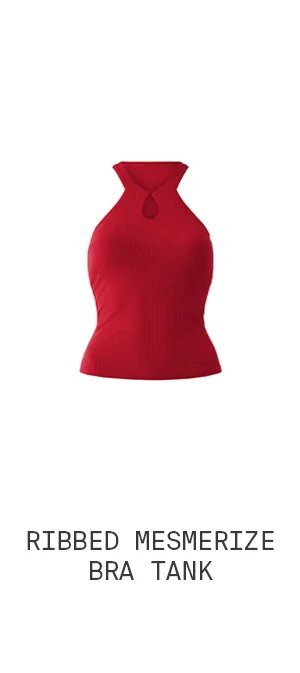 RIBBED MESMERIZE BRA TANK