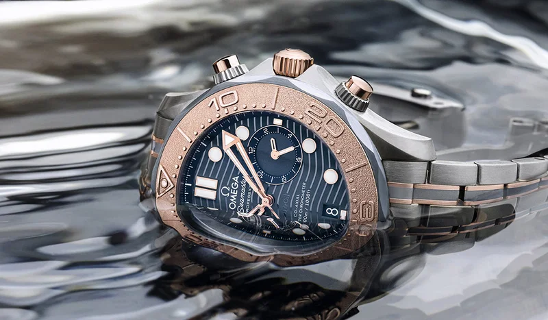 Seamaster Diver 300M in titanium, tantalum, and gold