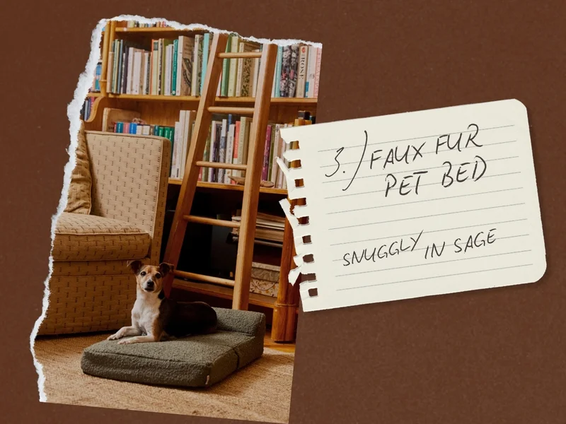 3.) Faux Fur Pet Bed — Snuggling in Sage
